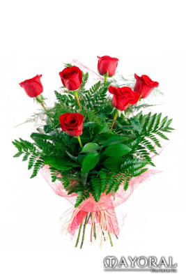 Ramo media docena rosas. 